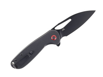 CJRB Lago Folding Knife Black G10 Handle AR-RPM9 Drop Point Plain Black Blade J1926-BBK
