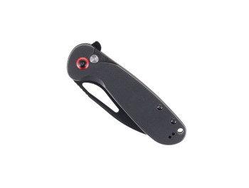 CJRB Lago Folding Knife Black G10 Handle AR-RPM9 Drop Point Plain Black Blade J1926-BBK