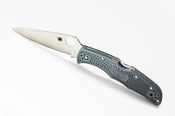 Spyderco Endura 4 Flat Ground Folding Knife VG10 Satin Steel Blade Gray FRN Handle C10FPGY