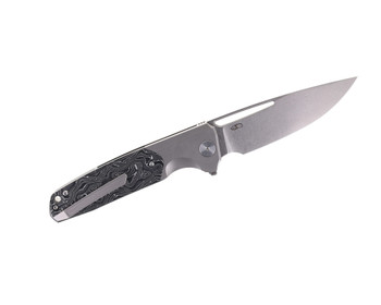 CMB Darma Folding Knife Sandblast Titanium/Carbon Fiber Handle M390 Plain Edge Stonewash Finish 12S CMB Darma Folding Knife Sandblast Titanium/Carbon Fiber Handle M390 Plain Edge Stonewash Finish 12S