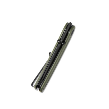 Kubey Momentum Front Flipper Folding Knife Green G10 Handle AUS10 Plain Edge Dark Stonewash Finish KU344G