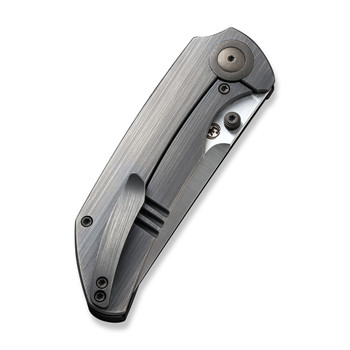 WE Thug XL Folding Knife Shredded Carbon Fiber/Titanium Handle 20CV Tanto Plain Edge Satin Finish WE20028E-1