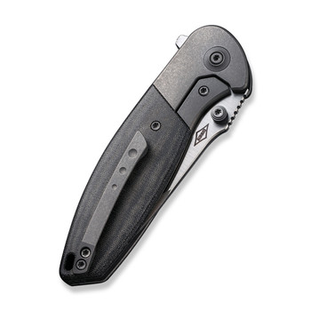 WE Nitro Mini Folding Knife Gray Titanium/Black Linen Micarta Handle 20CV Drop Point Hand Rubbed Satin Finish WE22015-3