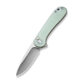 Civivi Button Lock Elementum II Folding Knife Natural G10 Handle Nitro-V Plain Edge Satin Finish C18062P-2