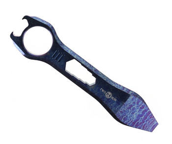 TwoSun Pry Bar Wrench Bottle Opener Multi-Tool Color Titanium Body Stonewash Finish EDC17 COL