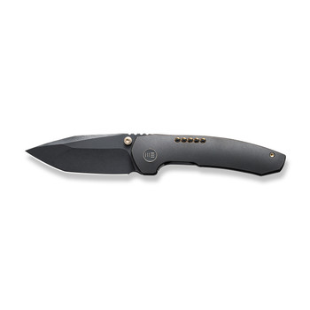 WE Trogon Folding Knife Black Titanium Handle 20CV Plain Edge Spear Point Black Stonewash Finish WE22002B-2 WE Trogon Folding Knife Black Titanium Handle 20CV Plain Edge Spear Point Black Stonewash Finish WE22002B-2