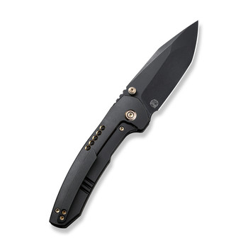 WE Trogon Folding Knife Black Titanium Handle 20CV Plain Edge Spear Point Black Stonewash Finish WE22002B-2 WE Trogon Folding Knife Black Titanium Handle 20CV Plain Edge Spear Point Black Stonewash Finish WE22002B-2