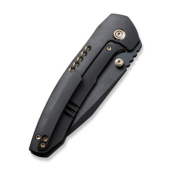 WE Trogon Folding Knife Black Titanium Handle 20CV Plain Edge Spear Point Black Stonewash Finish WE22002B-2 WE Trogon Folding Knife Black Titanium Handle 20CV Plain Edge Spear Point Black Stonewash Finish WE22002B-2