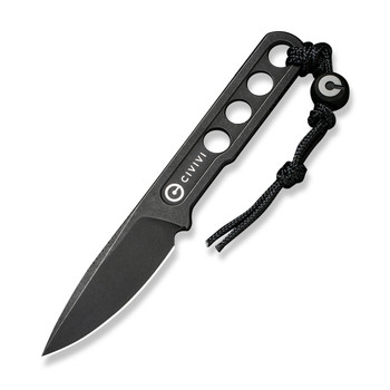 Civivi Circulus Fixed Blade Knife Black Handle/Blade Plain Edge C22012-1 Civivi Circulus Fixed Blade Knife Black Handle/Blade Plain Edge C22012-1