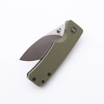 Miguron Pelora Folding Knife Green G10 Handle 14C28N Plain Edge Stonewash Finish MGR-804GN