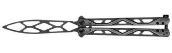 Kershaw Balanza Folding Butterfly Trainer Knife Blackwash Stainless Steel Handle/Blade Drop Point Plain Edge 4950TR Kershaw Balanza Folding Butterfly Trainer Knife Blackwash Stainless Steel Handle/Blade Drop Point Plain Edge 4950TR