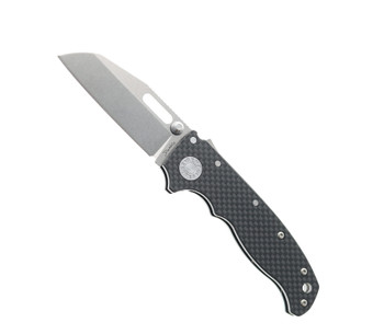 Demko AD20.5 Carbon Fiber Handle Shark Lock Shark Foot S35VN Plain Edge Pocket Knife