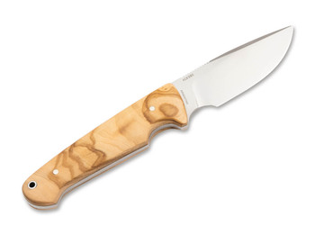 Boker Arbolito Vultur Fixed Blade Knife Brown Olive Wood Handle ACX 390 Plain Edge 02BA415