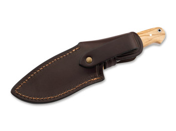 Boker Arbolito Vultur Fixed Blade Knife Brown Olive Wood Handle ACX 390 Plain Edge 02BA415