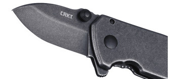 CRKT Squid Compact Folding Knife Gray Stainless Steel Handle 8Cr13MoV Plain Edge Stonewash Finish 2485K