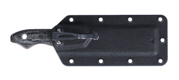 CRKT Razel Fixed Blade Knife Black Resin Infused Fiber Handle D2 Plain Edge Satin Finish 4037