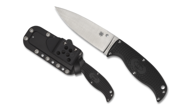 Spyderco Enuff Fixed Blade Knife Black FRN Handle VG-10 Plain Edge FB31PBK2