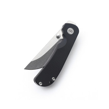 Miguron Takog Folding Knife Black G10 Handle 14C28N Drop Point Plain Edge MGR-805WH