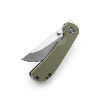 Miguron Takog Folding Knife Green G10 Handle 14C28N Drop Point Plain Edge MGR-805GN
