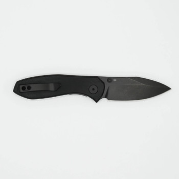Eikonic Kasador Folding Knife Night Black Canvas Micarta Handle D2 Plain Black Blade BEI-331BB