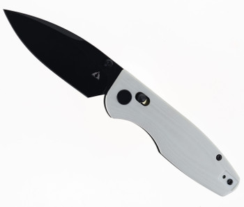 CMB Predator Folding Knife White G10 Handle 14C28N Plain Edge Black Stonewash Finish CMB-08WB