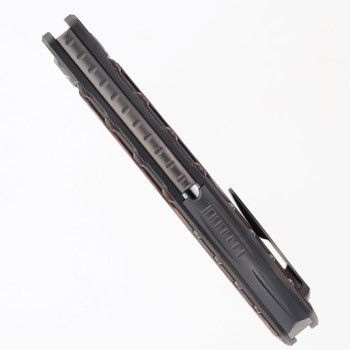 Maxace Vortex 2.0 Folding Knife Red Quartz Carbon Fiber Inlay Handle CPM-3V Plain Edge M03B