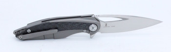 (Scratches and Blade Play) Open Box/Returned TwoSun Folding Knife Carbon Fiber Titanium Handle Plain Edge Liner Lock TS228 (Scratches and Blade Play) Open Box/Returned TwoSun Folding Knife Carbon Fiber Titanium Handle Plain Edge Liner Lock TS228