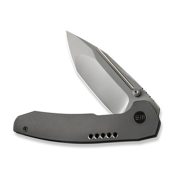 WE Trogon Pocket Knife Gray Titanium Handle 20CV Plain Edge Silver Bead Blast Finish WE22002-1 WE Trogon Pocket Knife Gray Titanium Handle 20CV Plain Edge Silver Bead Blast Finish WE22002-1