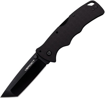 Cold Steel Verdict Lockback Folding Knife Black G10 Handle AUS10-A