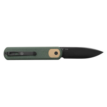 Vosteed Corgi Flipper Button Lock Pocket Knife Green Micarta Handle 14C28N Black Stonewashed CG3SVM1 Vosteed Corgi Flipper Button Lock Pocket Knife Green Micarta Handle 14C28N Black Stonewashed CG3SVM1
