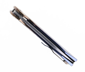 TwoSun Folding Knife Color Titanium Handle 14C28N Plain Edge TS279-COL