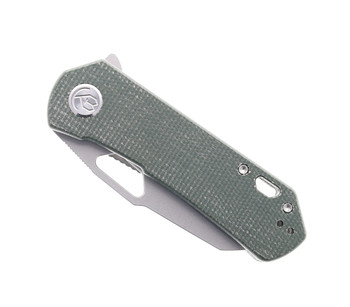 Kubey Duroc Liner Lock Folding Knife Green Micarta Handle D2 Sheepsfoot Plain Edge KU332L