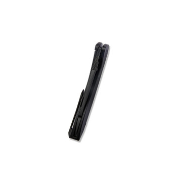 Kubey Velocé Frame Lock Folding Knife Black Titanium Handle S90V Plain Edge Blackwash Finish KB171F