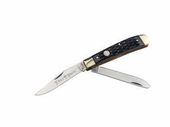 Boker Traditional Series 2.0 Trapper Folding Knife Jigged Black Bone Handle D2 Plain Edge 110824