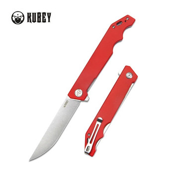 Kubey Pylades Liner Lock Folding Knife Red G10 Handle AUS-10 Plain Edge Satin Finish KU253F Kubey Pylades Liner Lock Folding Knife Red G10 Handle AUS-10 Plain Edge Satin Finish KU253F