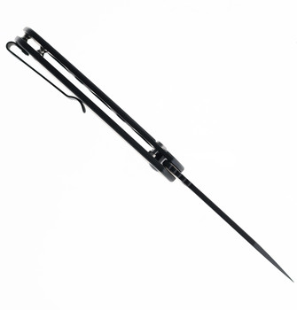 CJRB Pyrite Button Lock Folding Knife Black Steel Handle AR-RPM9 Wharncliffe Plain Black Blade J1925A-BST