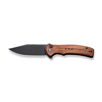 Civivi Cogent Button Lock Folding Knife Guibourtia Wood Handle 14C28N Clip Point Plain Edge Black Stonewash Finish C20038D-8 Civivi Cogent Button Lock Folding Knife Guibourtia Wood Handle 14C28N Clip Point Plain Edge Black Stonewash Finish C20038D-8