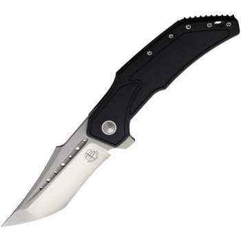 Begg Knives Astio Folding Knife Black G10 Handle Tanto Plain Edge BG008