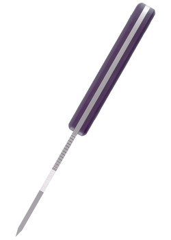 Schnitzel DU Childrens Fixed Blade Knife Purple G10 Handle 14C28N Plain Edge SNL-02P