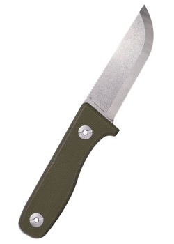 Schnitzel DU Childrens Fixed Blade Knife OD Green G10 Handle 14C28N Plain Edge SNL-02G