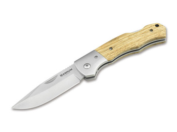 Boker Rustic Folding Knife Zebrawood/Stainless Steel Handle 440A Clip Point Plain Edge 01SC075