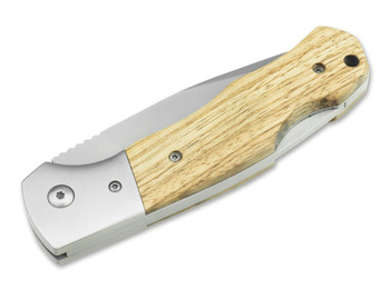 Boker Rustic Folding Knife Zebrawood/Stainless Steel Handle 440A Clip Point Plain Edge 01SC075