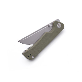 Miguron Knives Pagos Front Flipper Folding Knife 14C28N Blade Green G10 Handle MGR-807SGN Miguron Knives Pagos Front Flipper Folding Knife 14C28N Blade Green G10 Handle MGR-807SGN
