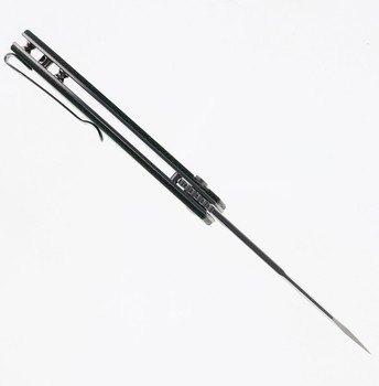 CJRB Ekko Button Lock Folding Knife Green Micarta Handle AR-RPM9 Drop Point Plain Edge Stonewash Finish J1929B-MGN