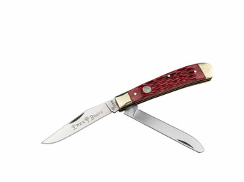 Boker Traditional Series 2.0 Trapper Folding Knife Red Bone Handle D2 Plain Edge 110825