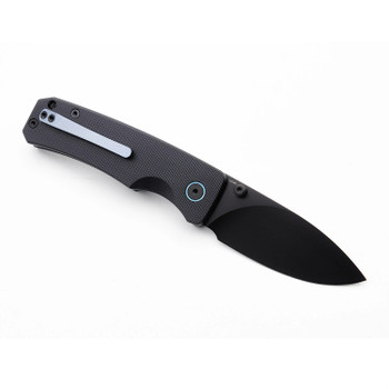 Miguron Pelora Folding Knife Black G10 Handle 14C28N Drop Point Plain Black Blade MGR-804BK