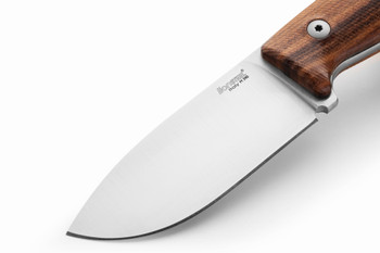Lionsteel M2M Fixed Blade Knife Santos Wood Handle M390 Plain Edge Satin Finish M2M ST