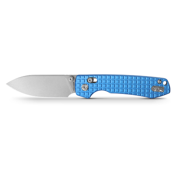 WMK Exclusive Vosteed Raccoon Crossbar Lock Folding Knife Blue Aluminum Frag Handle 14C28N  RCCWA4
