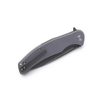 Miguron Velona II Folding Knife Dark Grey G10 Handle 14C28N Drop Point Plain Black Blade MGR-8003DG