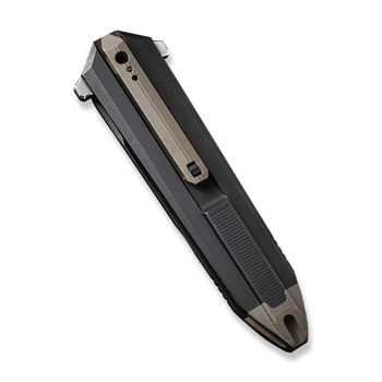 WE Diatomic Folding Knife Black Titanium Handle 20CV Dagger Plain Edge Bead Blast Finish WE22032-3 WE Diatomic Folding Knife Black Titanium Handle 20CV Dagger Plain Edge Bead Blast Finish WE22032-3